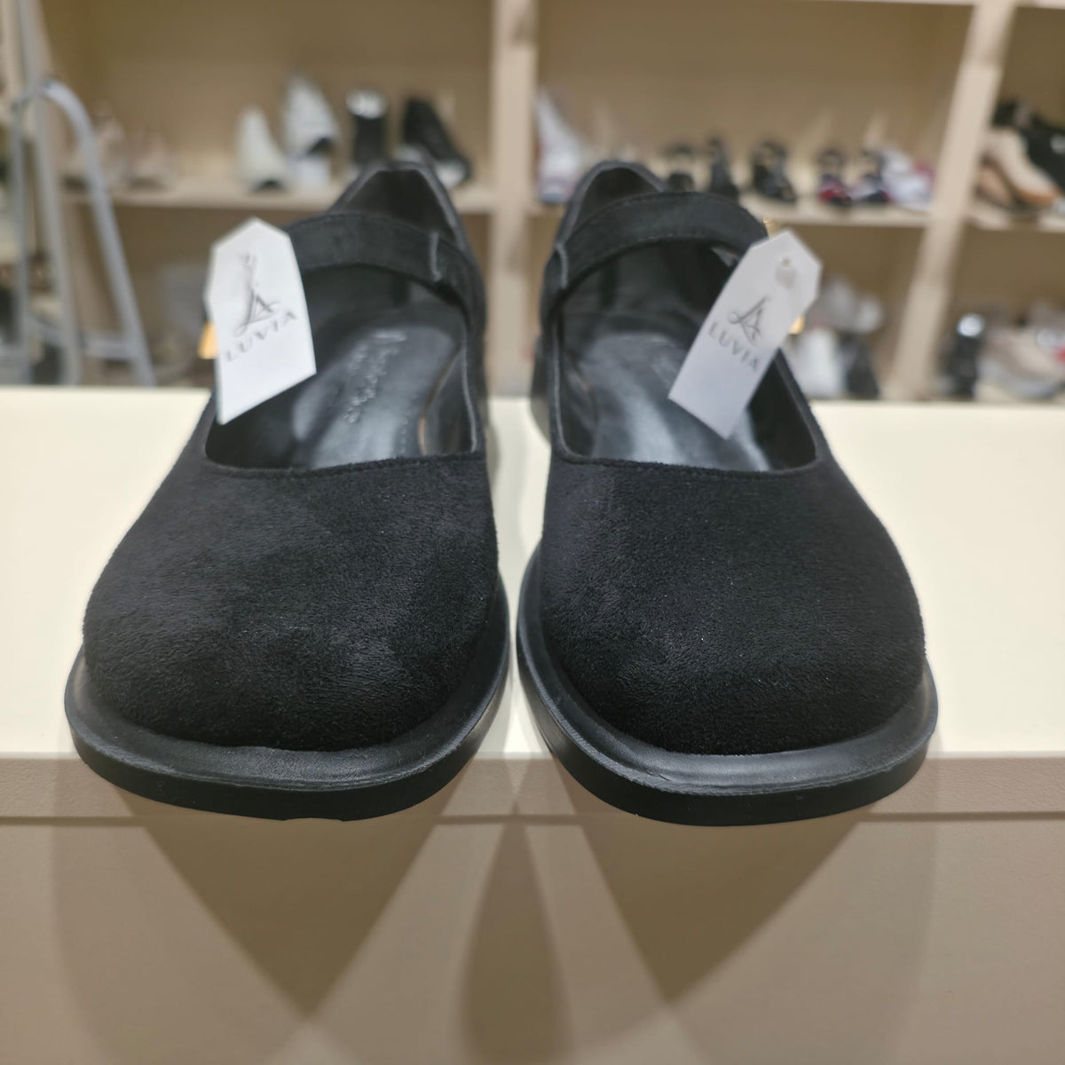 Handmade Suede Ballet Flat – Black