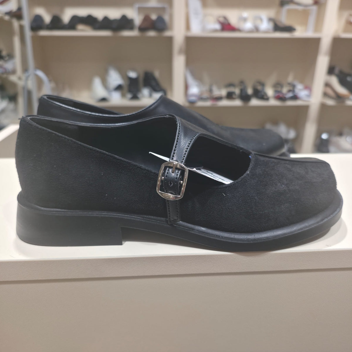 Handmade Leather & Suede Buckle Shoe