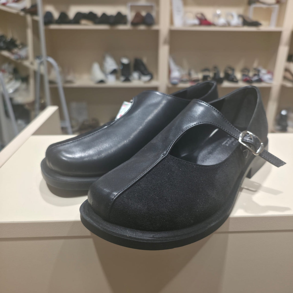 Handmade Leather & Suede Buckle Shoe