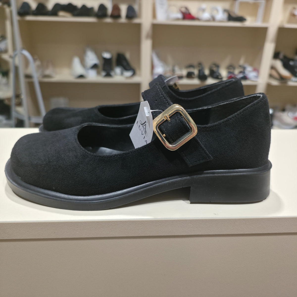 Handmade Suede Ballet Flat – Black