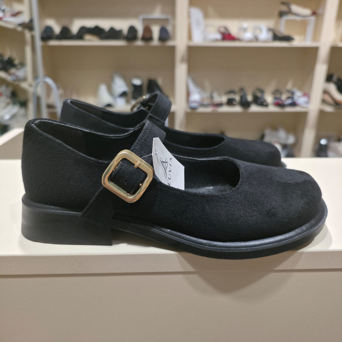 Handmade Suede Ballet Flat – Black