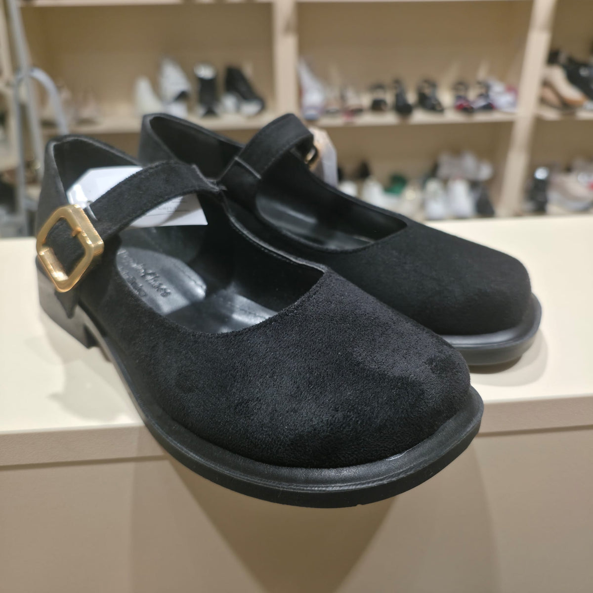 Handmade Suede Ballet Flat – Black