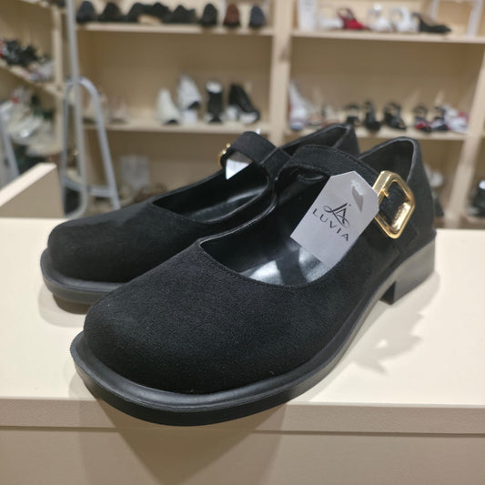 Handmade Suede Ballet Flat – Black
